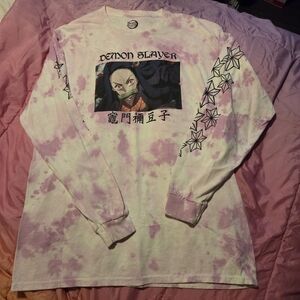 Demon Slayer Pastel Tie-Dye Long Sleeve Shirt